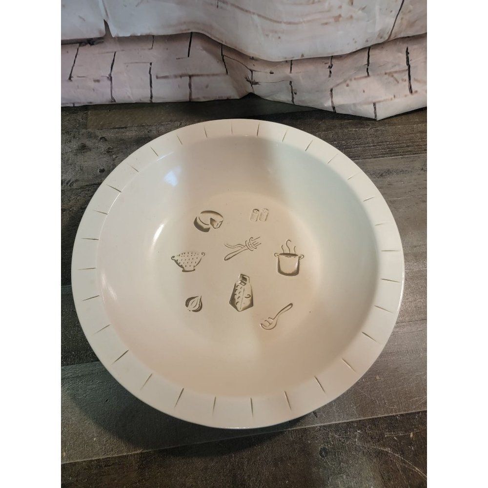 Pottery Barn pasta prep serving‎ plate ceramic